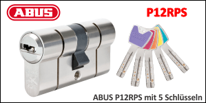 ABUS P12RPS Zylinder mit 5 Schlüsseln